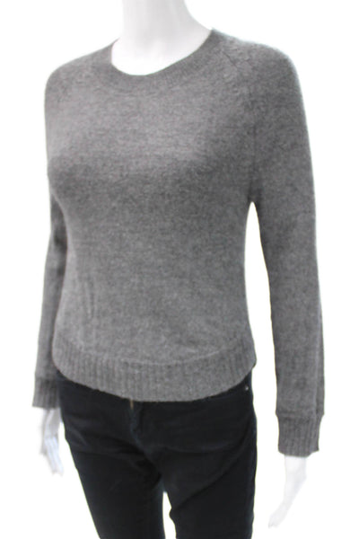 Theyskens Theory Womens Alpaca Gray Crew Neck Pullover Long Sleeve Size S