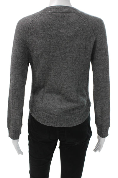 Theyskens Theory Womens Alpaca Gray Crew Neck Pullover Long Sleeve Size S