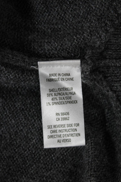 Theyskens Theory Womens Alpaca Gray Crew Neck Pullover Long Sleeve Size S