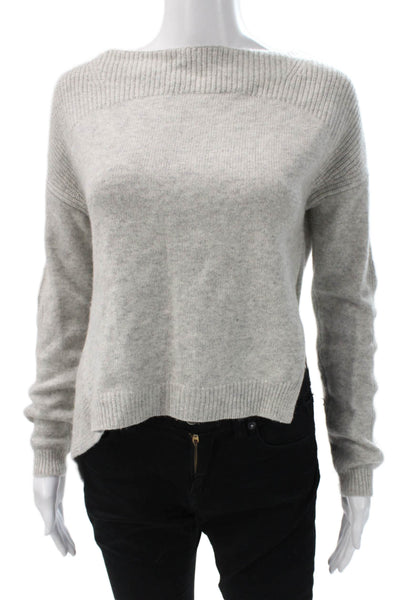 Brochu Walker Womens Wool Blend Pullover Sweater Gray Boat Neck Size XS