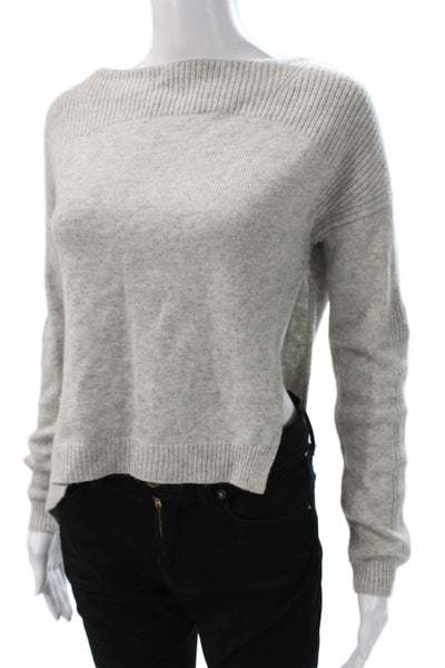 Brochu Walker Womens Wool Blend Pullover Sweater Gray Boat Neck Size XS