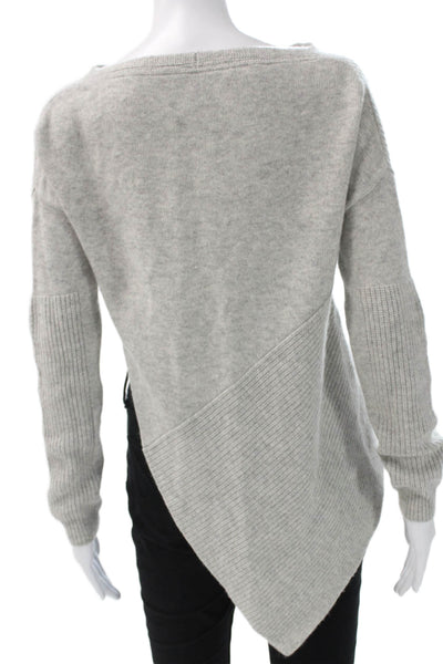 Brochu Walker Womens Wool Blend Pullover Sweater Gray Boat Neck Size XS