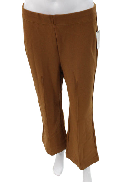 Maeve Anthropologie Womens Brown Nylon Pull On Pants 25in Inseam Size M
