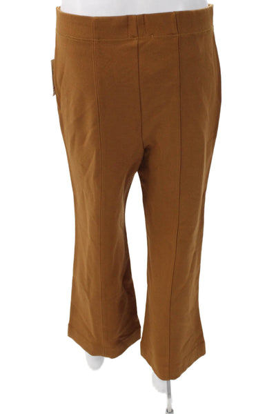 Maeve Anthropologie Womens Brown Nylon Pull On Pants 25in Inseam Size M
