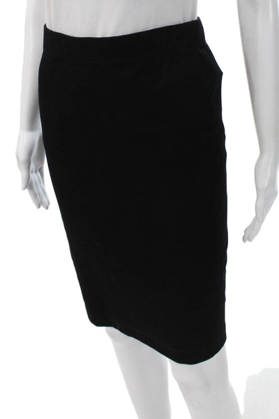Vince Women Straight Pencil Viscose Black Skirt Pull On Size XS