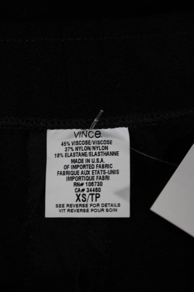 Vince Women Straight Pencil Viscose Black Skirt Pull On Size XS