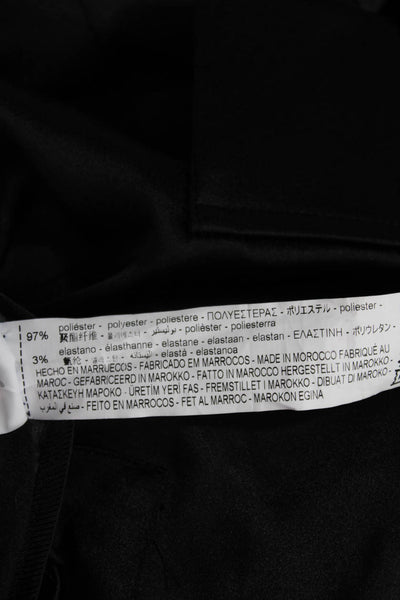 Zara Womens Black Cargo Pants Polyester Button Inseam 32 Size L