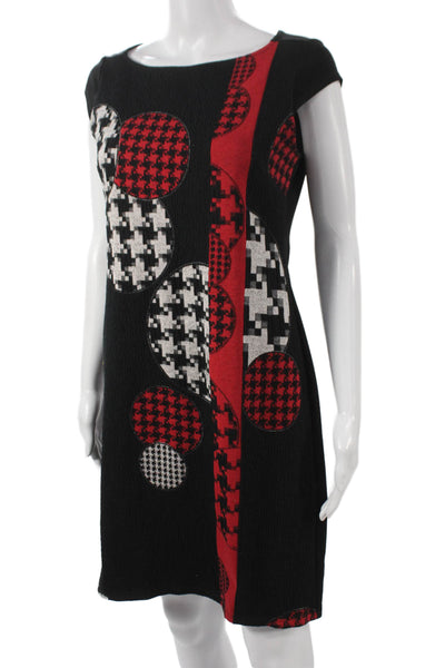 Desigual Women Sheath Dress Multicolor Round Neck Short Sleeve Size M