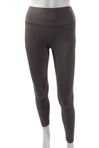 Set Womens Ankle Leggings Gray Polyester Solid Size S