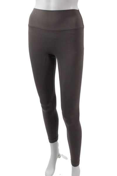 Set Womens Ankle Leggings Gray Polyester Solid Size S