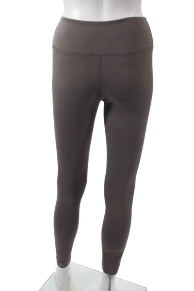 Set Womens Ankle Leggings Gray Polyester Solid Size S