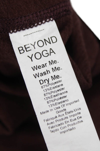 Beyond Yoga Womens Brown Polyester Ankle Leggings Size S