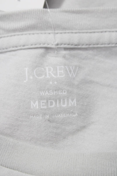 J Crew Unisex Basic T-Shirt Gray Cotton Crew Neck Short Sleeve Size M