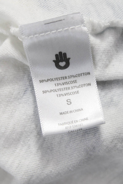 Spiritual Gangster Women Cropped Tank White Round Neck Polyester Size S