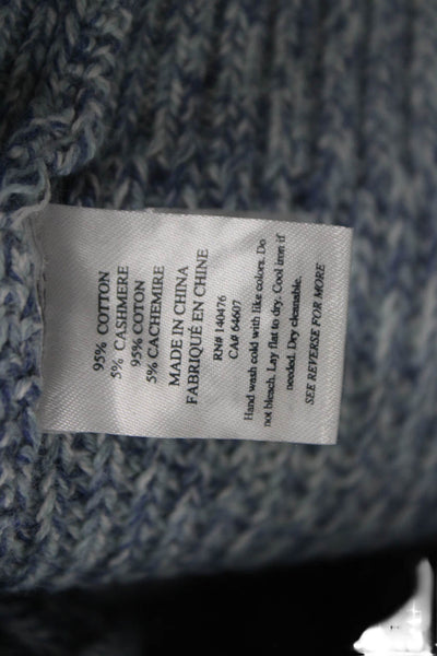 Faherty Mens Blue Cotton Collared Cardigan Long Sleeve Size M