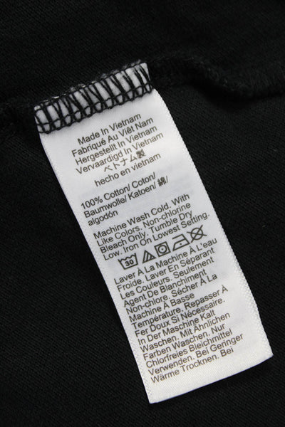 J Crew Mens Cotton Long Sleeve Polo Shirt Black Size M