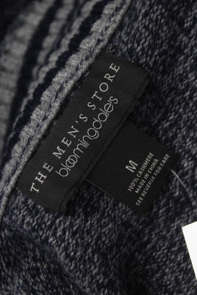 The Men's Store at Bloomingdale's Mens Cashmere Striped Pullover Blue Size M