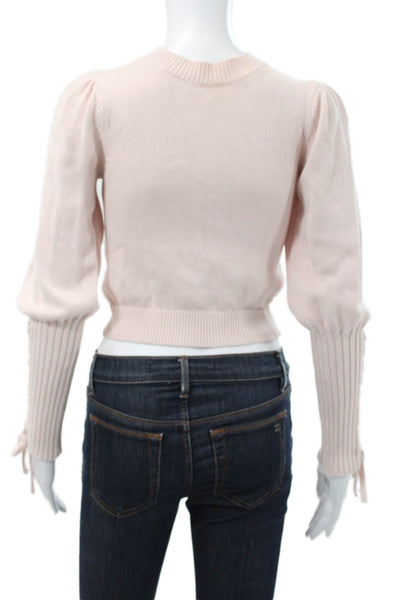 Aqua Womens Pullover Sweater Pink Cotton Mock Neck Long Sleeve Size XS
