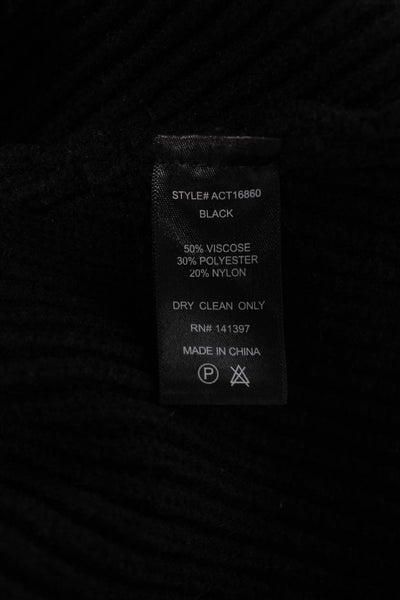 ASTR Womens Pullover Sweater Black Viscose V Neck Long Sleeve Size S