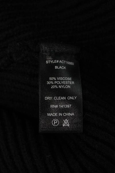 ASTR Womens Pullover Sweater Black Viscose V Neck Long Sleeve Size S