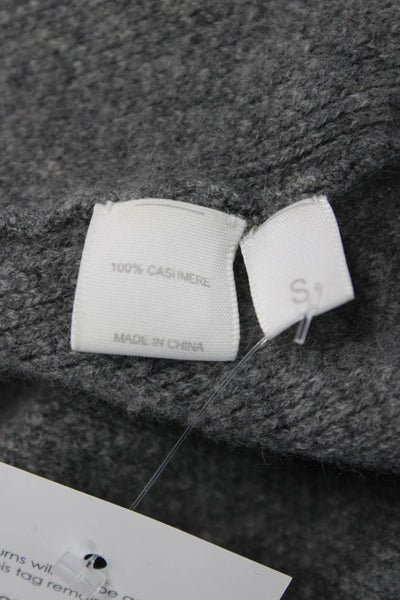 Kokun Womens Cashmere Boatneck Pullover Sweater Gray Long Sleeve Size S