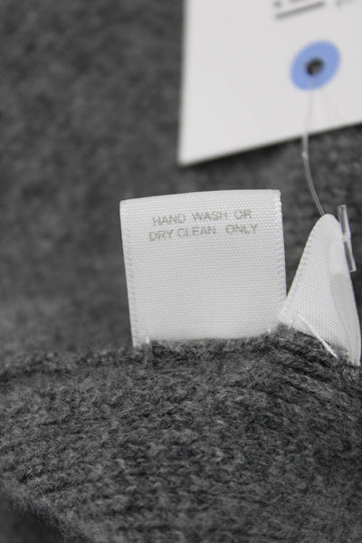 Kokun Womens Cashmere Boatneck Pullover Sweater Gray Long Sleeve Size S