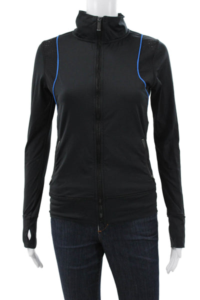 ALALA Womens Track Jacket Black Nylon Size XS