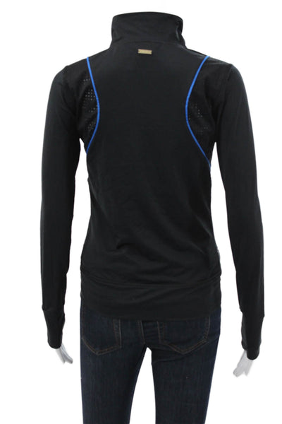 ALALA Womens Track Jacket Black Nylon Size XS