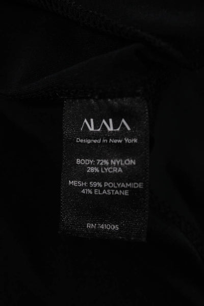 ALALA Womens Track Jacket Black Nylon Size XS