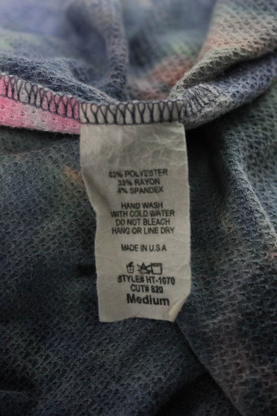 Jac Parker Women Pullover Hoodie Multicolor Tie Dye Long Sleeve Size M