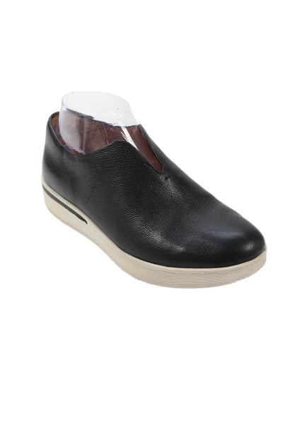Gentle Souls Womens Leather Slide On Casual Sneakers Black Size 8