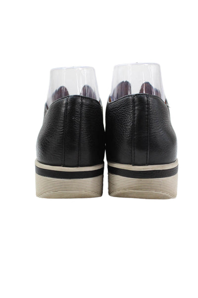 Gentle Souls Womens Leather Slide On Casual Sneakers Black Size 8
