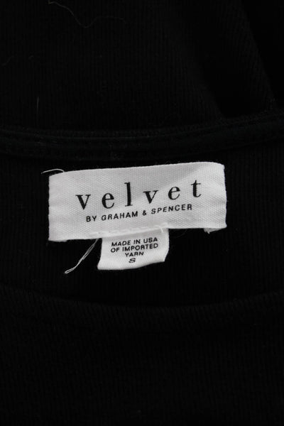 Velvet by Graham & Spencer Womens Bodycon Dress Black Long Sleeve Size S