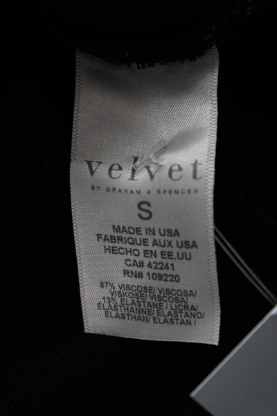 Velvet by Graham & Spencer Womens Bodycon Dress Black Long Sleeve Size S