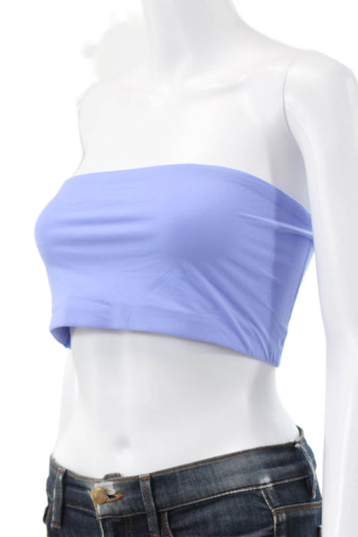 Skims Womens Strapless Stretch Knit Bandeau Sports Bra Purple Size Large