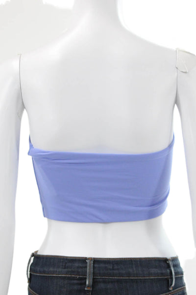 Skims Womens Strapless Stretch Knit Bandeau Sports Bra Purple Size Large