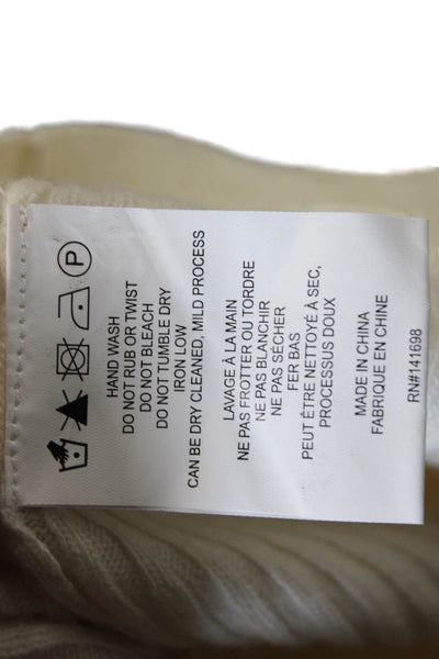 Ramy Brook Women Cardigan V-Neck Ivory Viscose Long Sleeve Size M