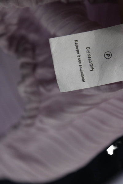 Ramy Brook Women Basic Blouse Purple V-Neck Long Sleeve Polyester Size S