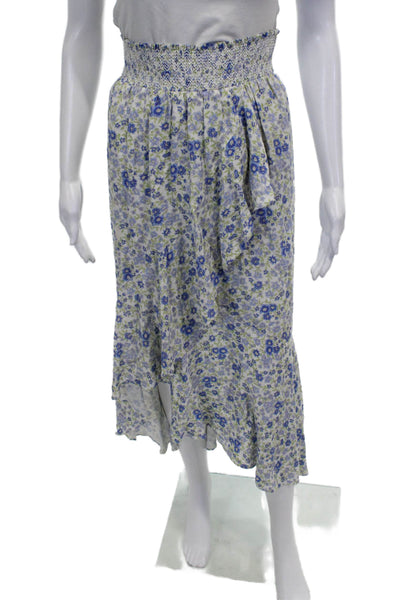 Intermix Women A-Line Floral Rayon Long Skirt Pull On Size M