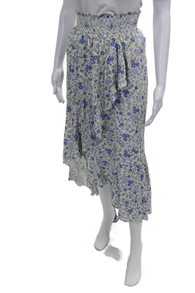 Intermix Women A-Line Floral Rayon Long Skirt Pull On Size M