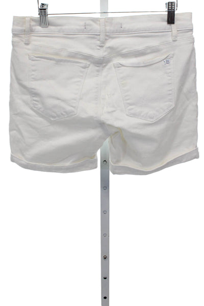 Joes Womens Bermuda Shorts White Cotton Button Size 29
