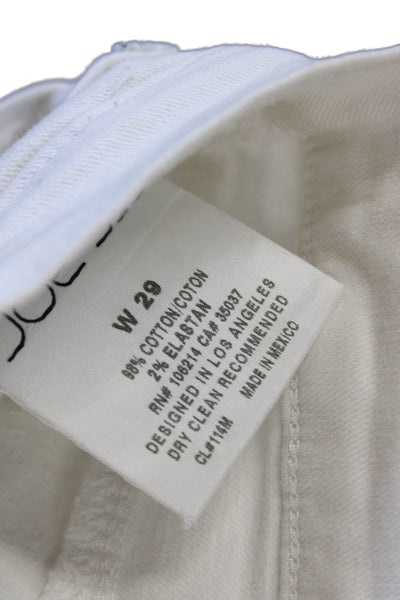 Joes Womens Bermuda Shorts White Cotton Button Size 29