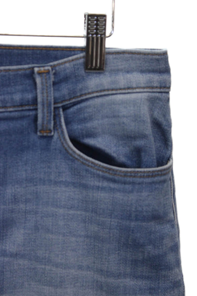 L'Agence Women Cropped Jeans Blue Mid-Rise Size 30