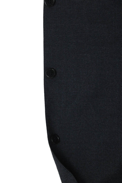 Canali Mens Blue Check Wool Blazer Size 56