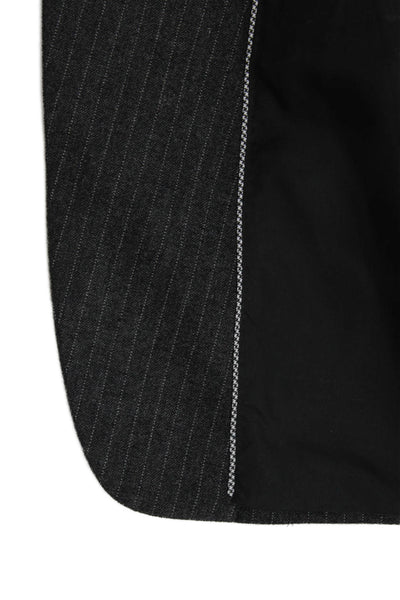 John Varvatos Star USA Mens Gray Wool Striped Blazer Size 42