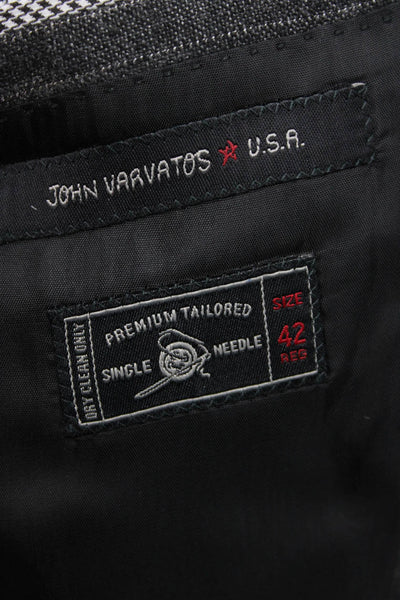 John Varvatos Star USA Mens Gray Wool Striped Blazer Size 42