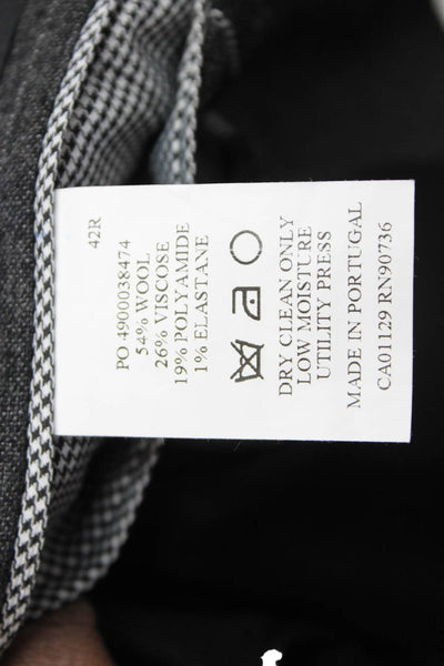 John Varvatos Star USA Mens Gray Wool Striped Blazer Size 42