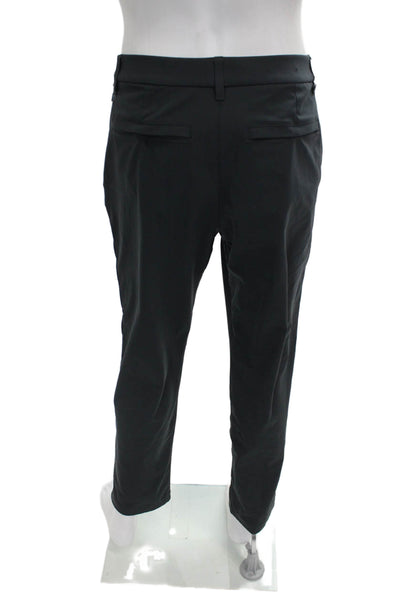 Lululemon Mens Black Ankle Pants Elastomultiester Button Size 34
