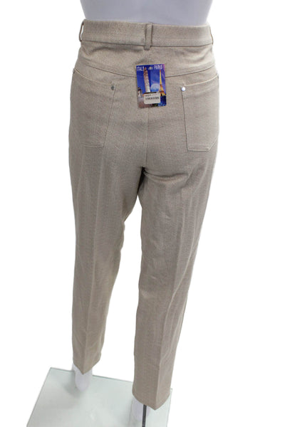 Interplay Superstar Women Herringbone Dress Pants Beige 29 Inseam Size 12