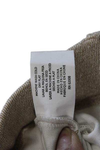 Interplay Superstar Women Herringbone Dress Pants Beige 29 Inseam Size 12